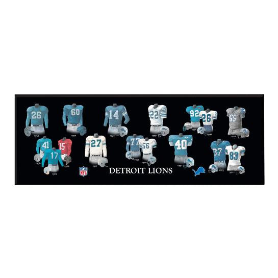 Detroit Lions Legacy Uniform Plaque