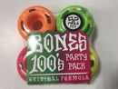 Bones Party Pack Wheels 52mm/100A