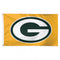 Green Bay Packers Gold Background 3X5 Deluxe Flag