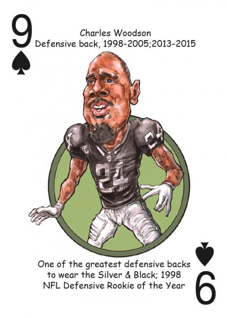 Charles Woodson Oakland Raiders Football Illustrated Art 