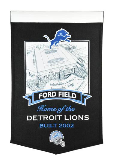 Detroit Lions Legends Wool Banner - Vintage Detroit Collection