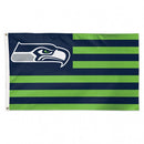 Seattle Seahawks Patriotic America 3X5 Deluxe Flag