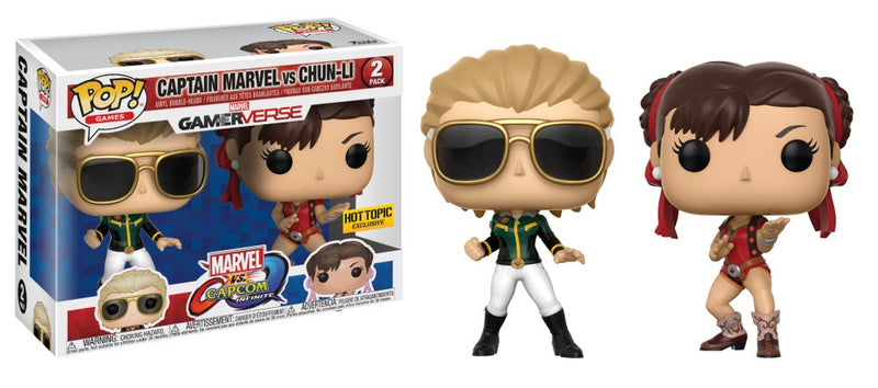 Captain Marvel 9 (Green) vs Chun-Li (Red) - 2 Pack - Funko Pop