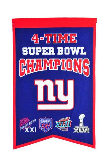 New York Giants Super Bowl Champions Banner