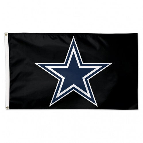Dallas Cowboys Black Background 3X5 Deluxe Flag