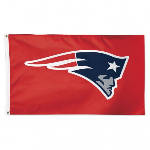 New England Patriots Red Background 3X5 Deluxe Flag