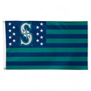 Seattle Mariners Patriotic America 3X5 Deluxe Flag