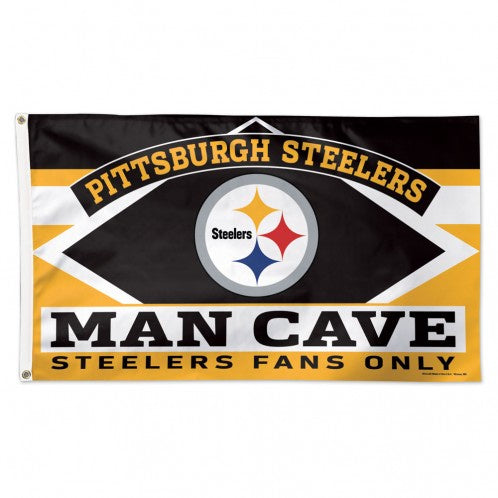 Pittsburgh Steelers Mancave - 3X5 Deluxe Flag
