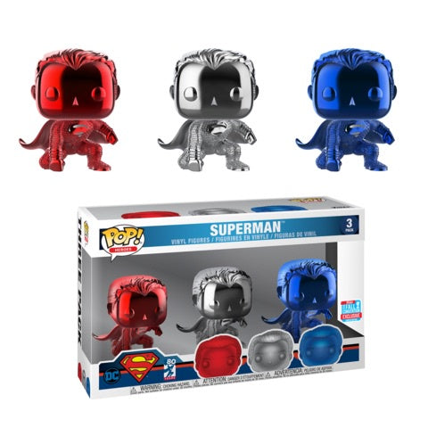 Superman 3 Pack - Pop Heroes - Funko Pop