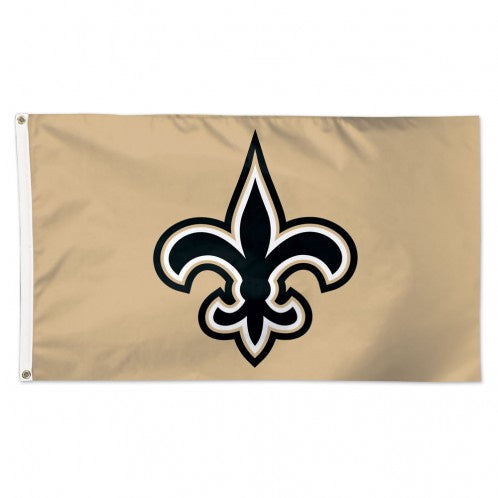 New Orleans Saints Gold Background 3X5 Deluxe Flag