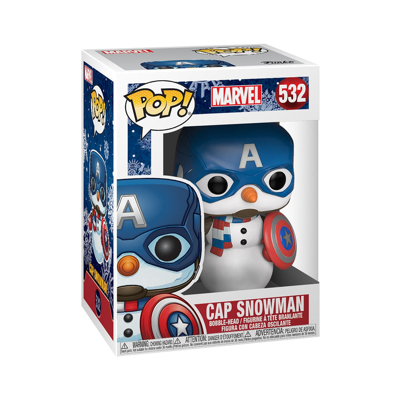 Cap Snowman 532 - Marvel Holiday - Funko Pop