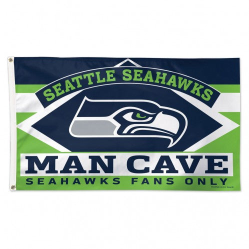 Seattle Seahawks Mancave - 3X5 Deluxe Flag