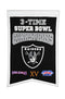 Oakland Raiders Super Bowl Champions Banner