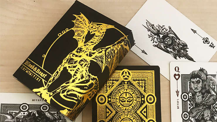 Blood & Beast Playing Cards (Gold Gilded)