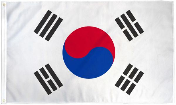 South Korea Flag - 3x5 Poly