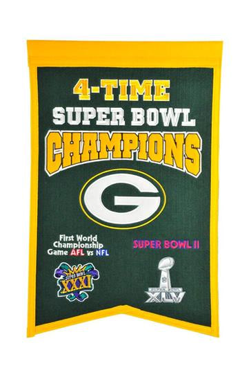 Green Bay Packers Super Bowl Champions Banner