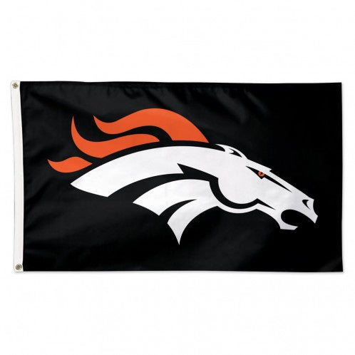 Denver Broncos Black Background - 3X5 Deluxe Flag