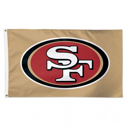 San Francisco 49ers Gold Background - 3X5 Deluxe Flag