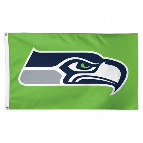 Seattle Seahawks Green Background - 3X5 Deluxe Flag