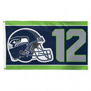 Seattle Seahawks & 12th Man - 3X5 Deluxe Flag
