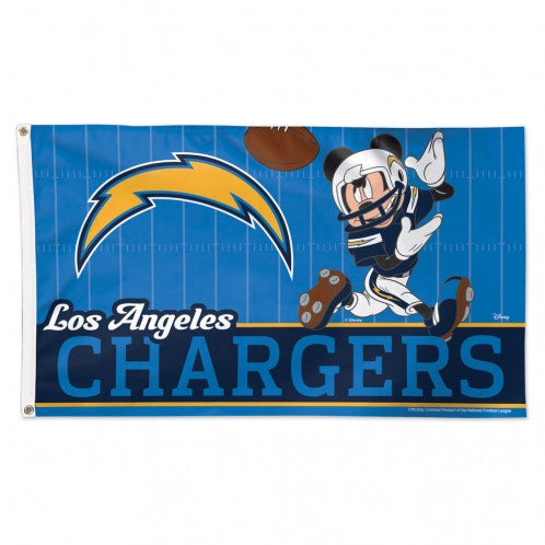 Los Angeles Chargers Disney  Mickey Mouse 3X5 Deluxe Flag
